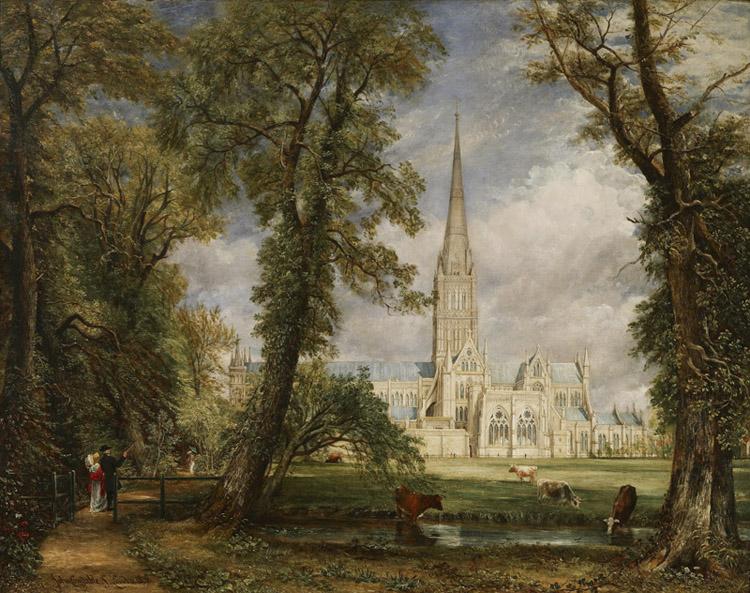 John Constable Salisbury Cathedral from the Bishop's Grounds (mk09) China oil painting art
